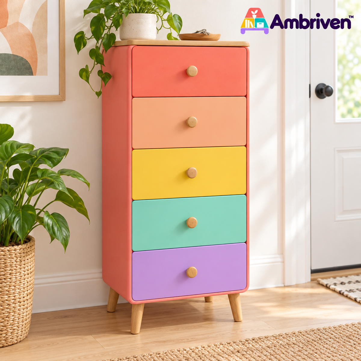 Ambriven™ Colorblock 5-Drawer Chest