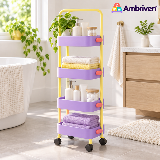 Ambriven™ Slim 4-Tier Bathroom Storage Cart