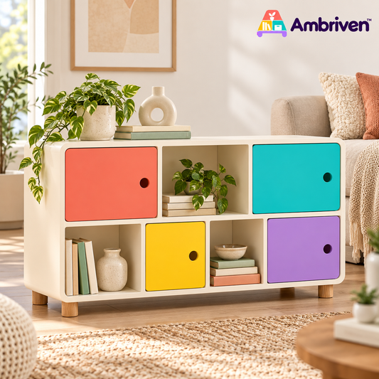 Ambriven™ Colorblock Cubby Storage Cabinet