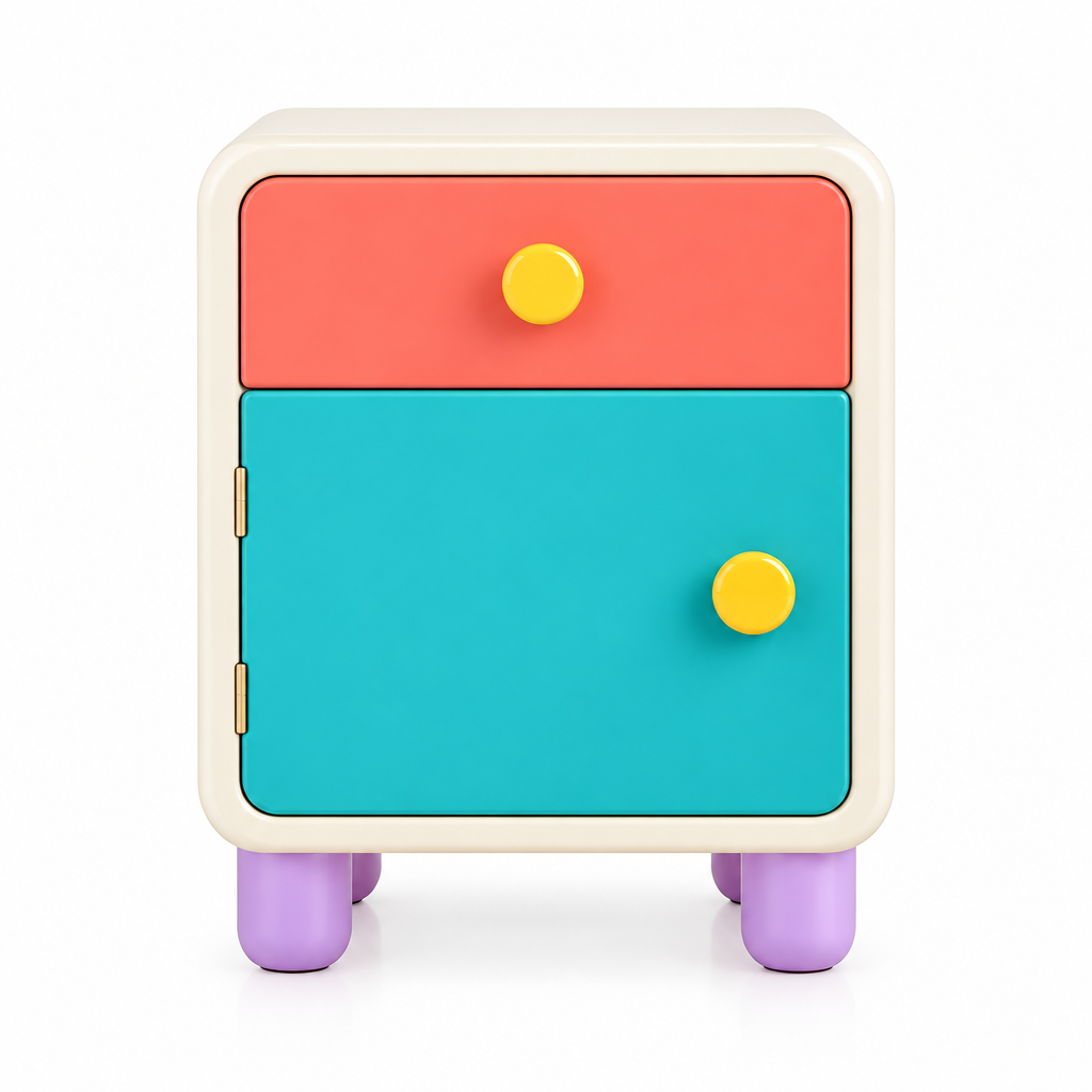 Ambriven™ Colorblock Drawer & Door Nightstand