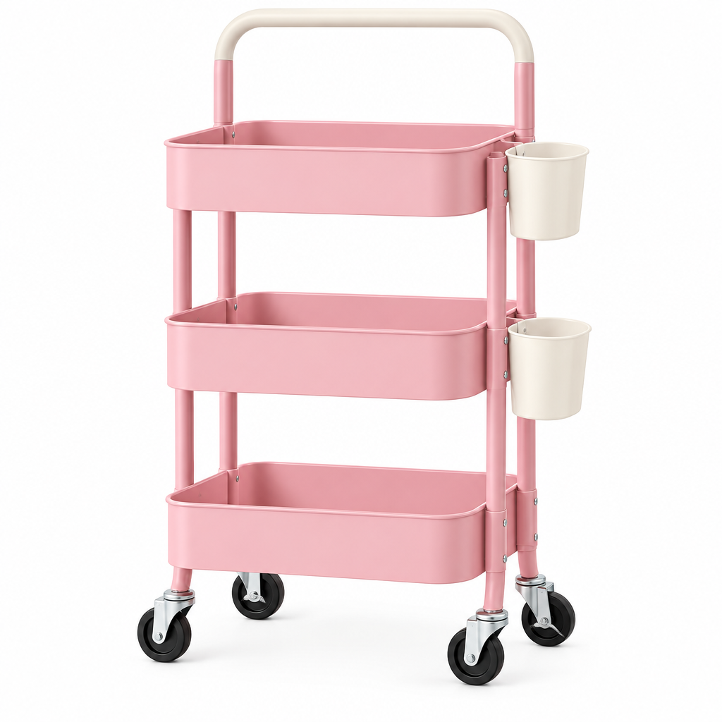 Ambriven™ 3-Tier Utility Cart with Side Cups