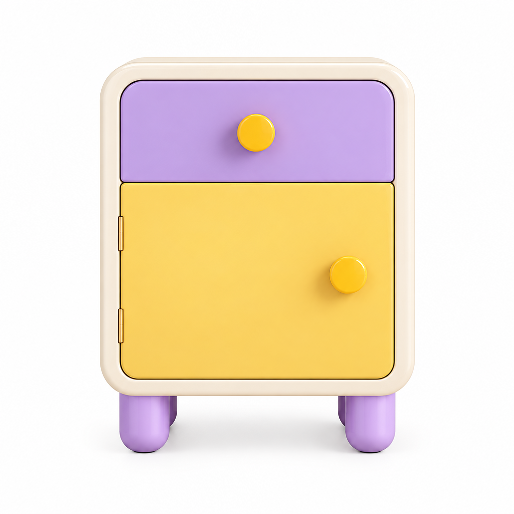 Ambriven™ Colorblock Drawer & Door Nightstand