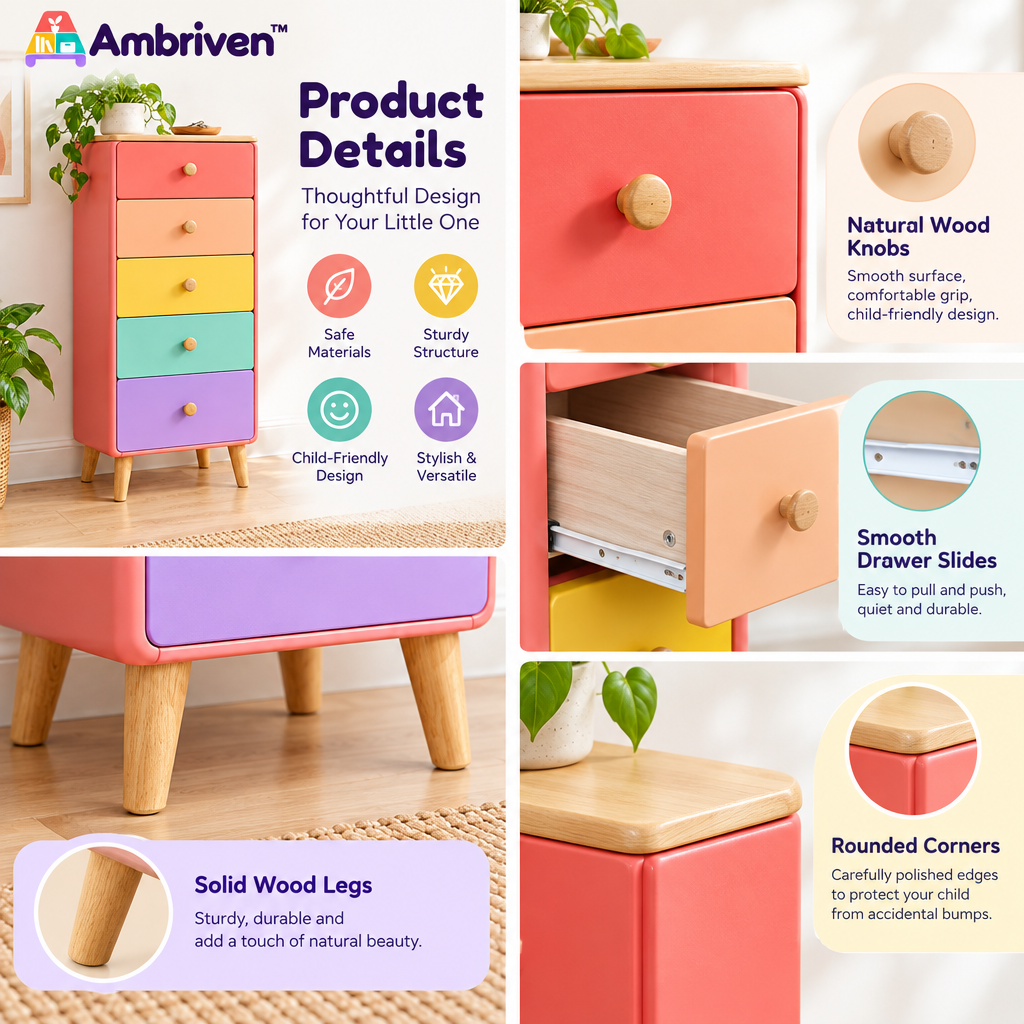Ambriven™ Colorblock 5-Drawer Chest