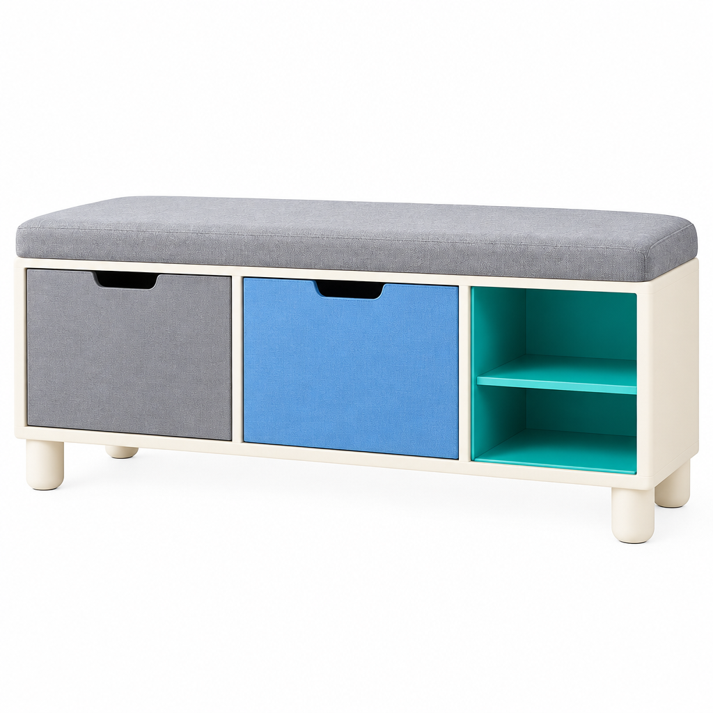 Ambriven™ Colorblock Shoe Storage Bench