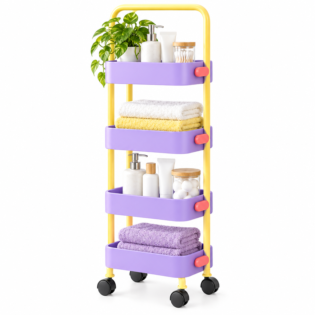 Ambriven™ Slim 4-Tier Bathroom Storage Cart