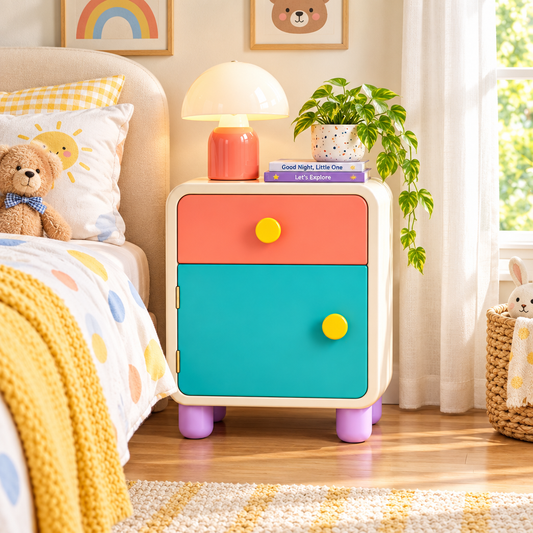 Ambriven™ Colorblock Drawer & Door Nightstand