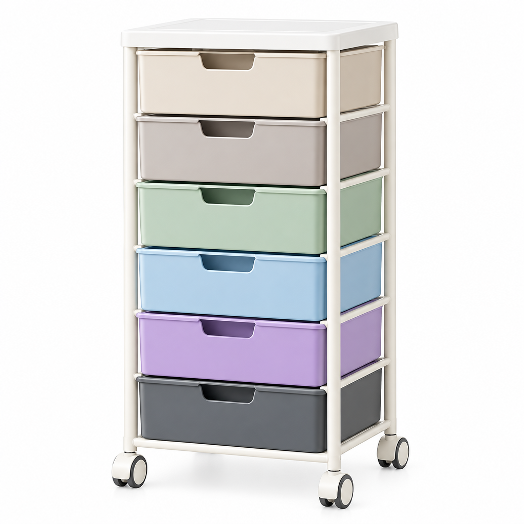 Ambriven™ Colorblock 6-Drawer Organizer Cart